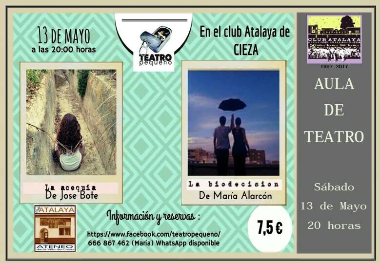 Representación teatral este sábado en el Club Atalaya interpretada por el grupo Teatro Pequeño