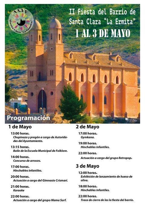 Programación fiestas del Barrio de Santa Clara ‘La Ermita’