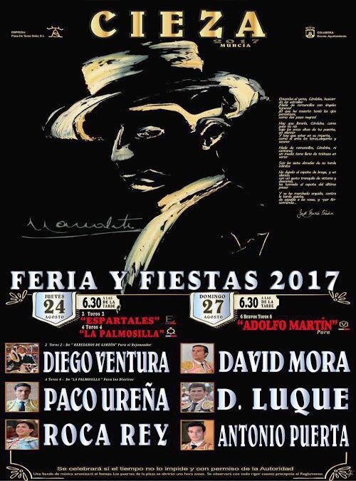 Presentadas las próximas corridas en Cieza, para Feria y el Día de la Hispanidad