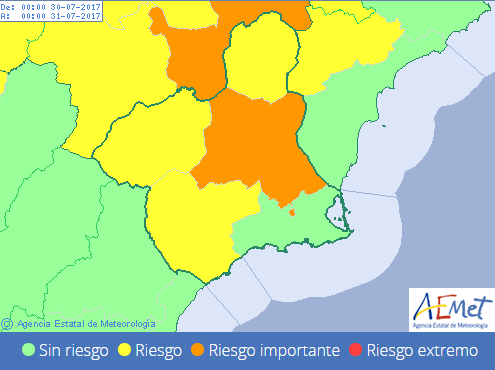 AEMET emite aviso naranja por temperaturas de hasta 40º mañana domingo