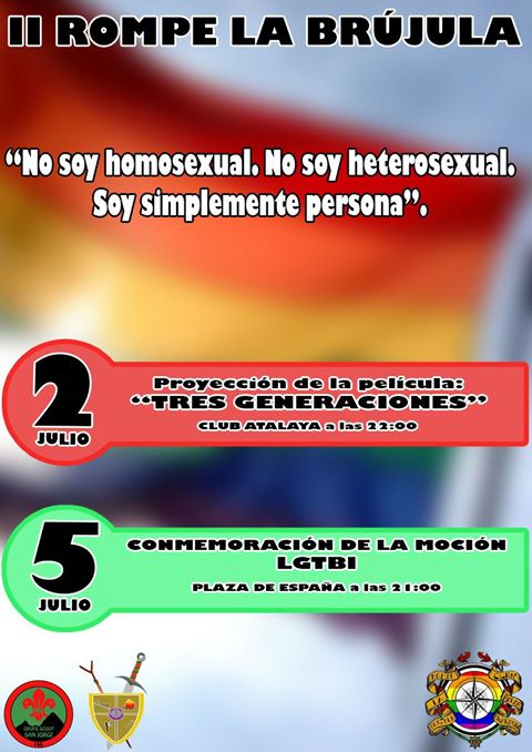 Imagen que muestra el cartel de los actos de la celebración actos LGTBI en Cieza.