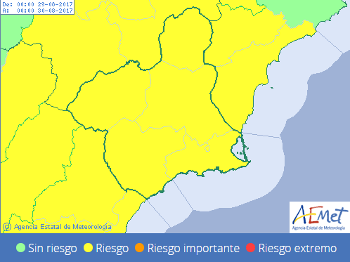 Meteorología amplía a toda la Región su aviso amarillo por lluvias y tormentas para este martes 29
