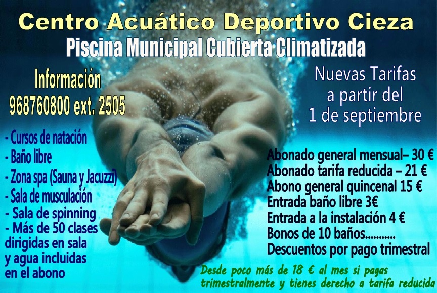 Anuncian las actividades para la temporada 2017/18 del Centro Acuático Deportivo Cieza