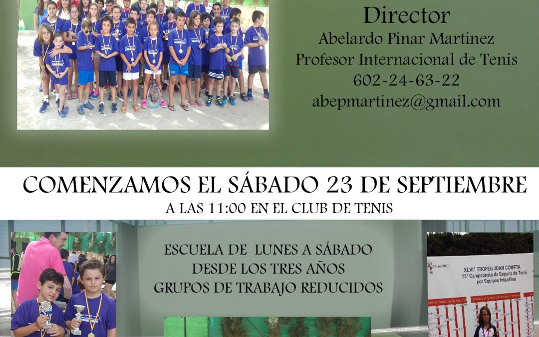 Este sábado comienza el nuevo curso en el Club de Tenis de Cieza