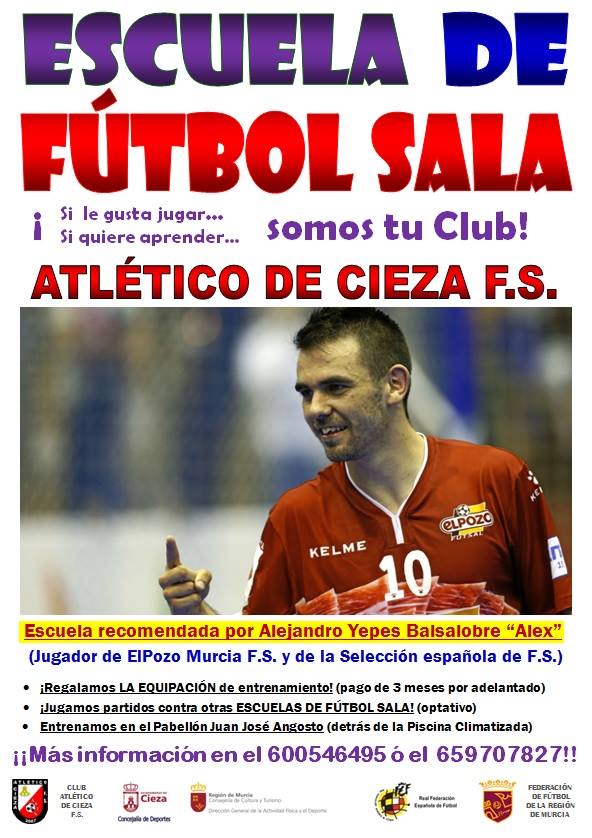 Información de las Escuelas de Fútbol Sala del Atlético de Cieza F.S.