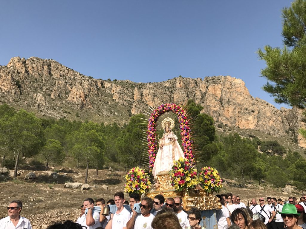 Foto de la llegada de la Virgen del Buen Suceso a la Iglesia de la Asunción de Cieza.