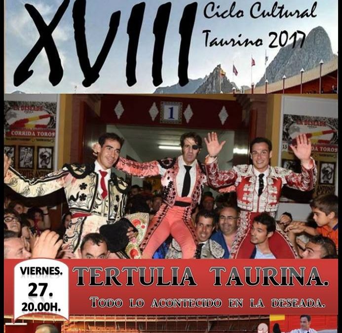 Tertulia taurina con Antonio Cama dentro del XVIII Ciclo Cultural organizado por el Club Taurino de Cieza