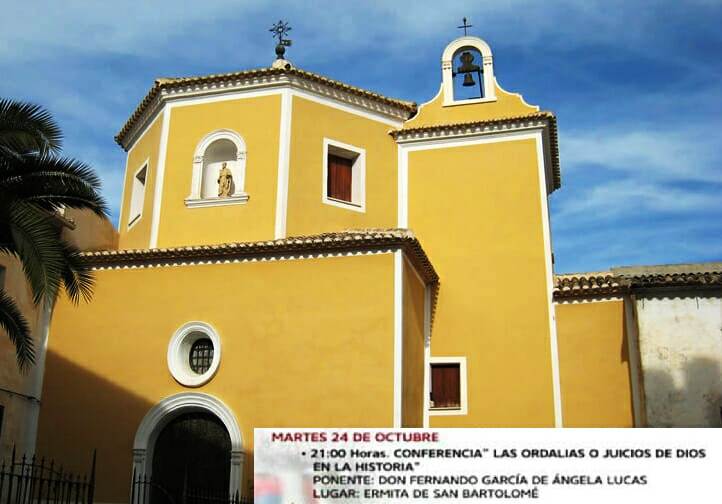 Imagen del cartel de la Conferencia 'Las ordalías o juicios de Dios en la historia' a cargo del ciezano Fernando García de Ángela.