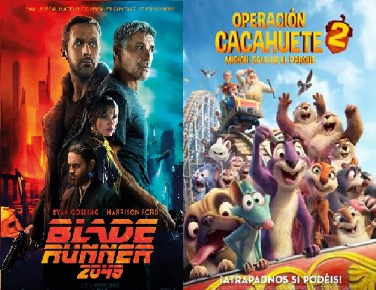 Doble sesión en Cieza con ‘Blade Runner 2049’ y ‘Operación Cacahuete 2: Misión Salvar el Parque’
