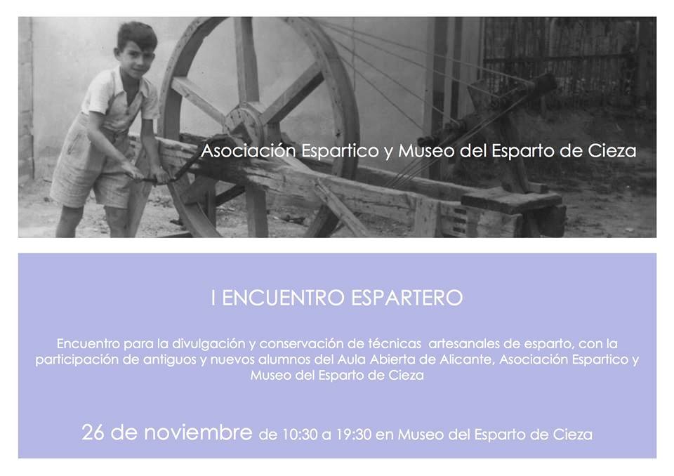 Imagen del Cartel del primer encuentro espartero en el Club Atalaya Cieza.