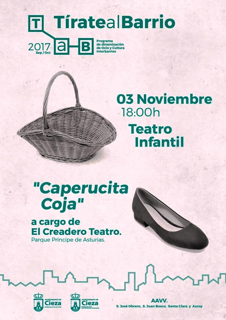 Fotografía del Cartel del teatro infantil ‘Caperucita Coja en Cieza.