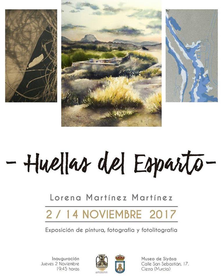 Cartel de la exposición 'Huellas del Esparto' en el Museo de Siyâsa de Cieza.