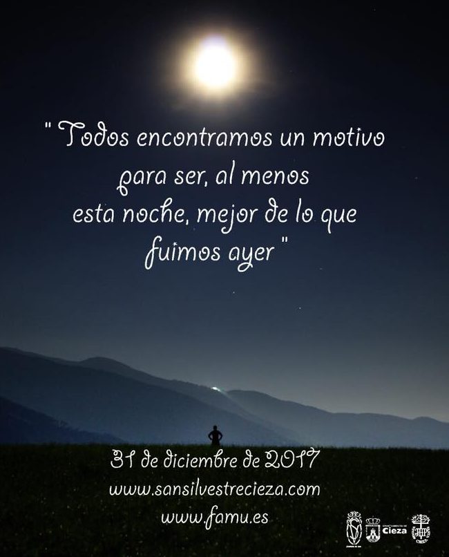 Cartel de la carrera San Silvestre Cieza.