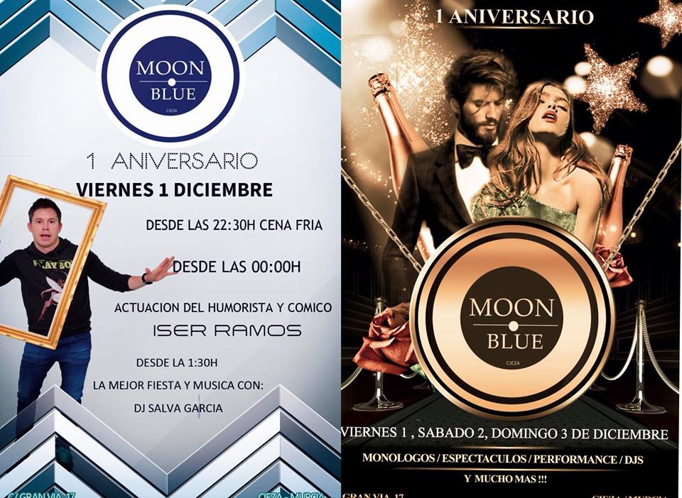 Cartel del Aniversario Moon Blue Cieza.