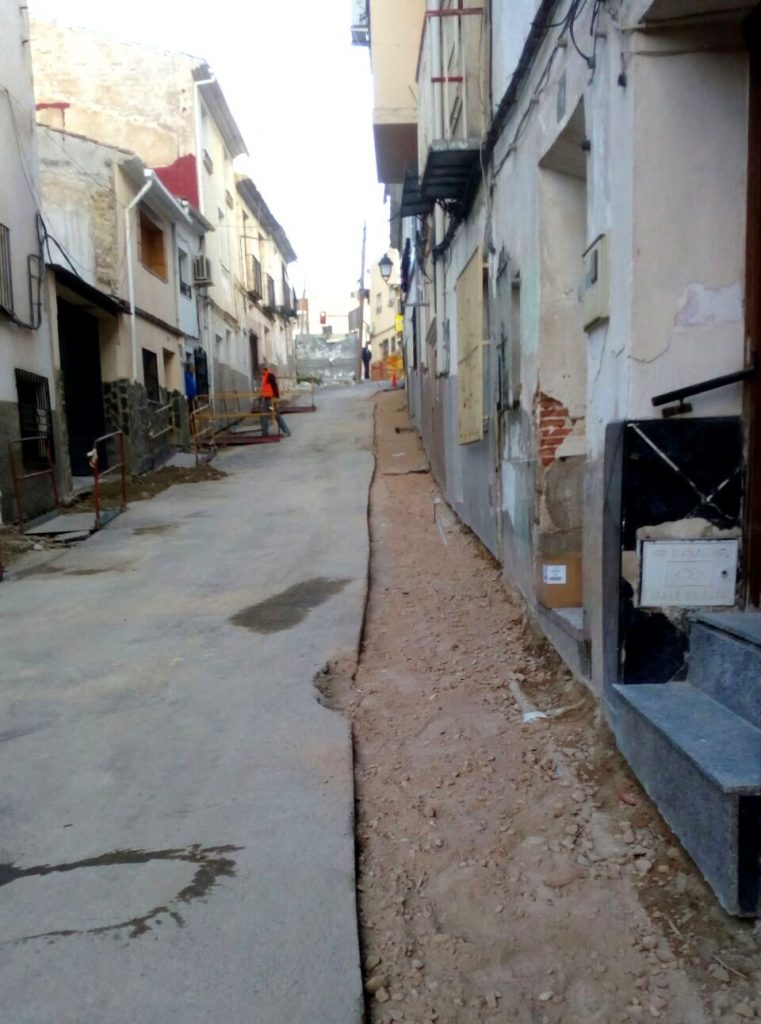 Fotografía de las Obras de la Cuesta de la Villa en Cieza