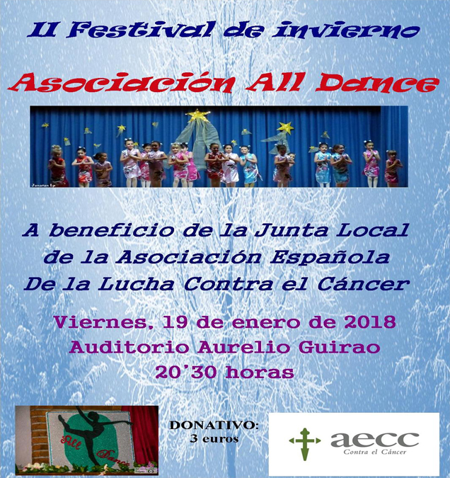Imagen del Cartel II Festival de Invierno benéfico por la Asociación All Dance.