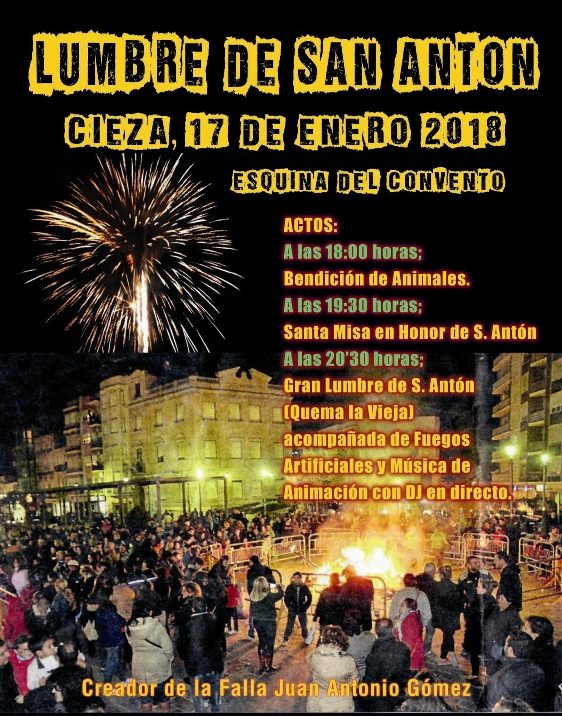 Imagen del Cartel-de-la-Lumbre-de-San-Antón-en-Cieza.