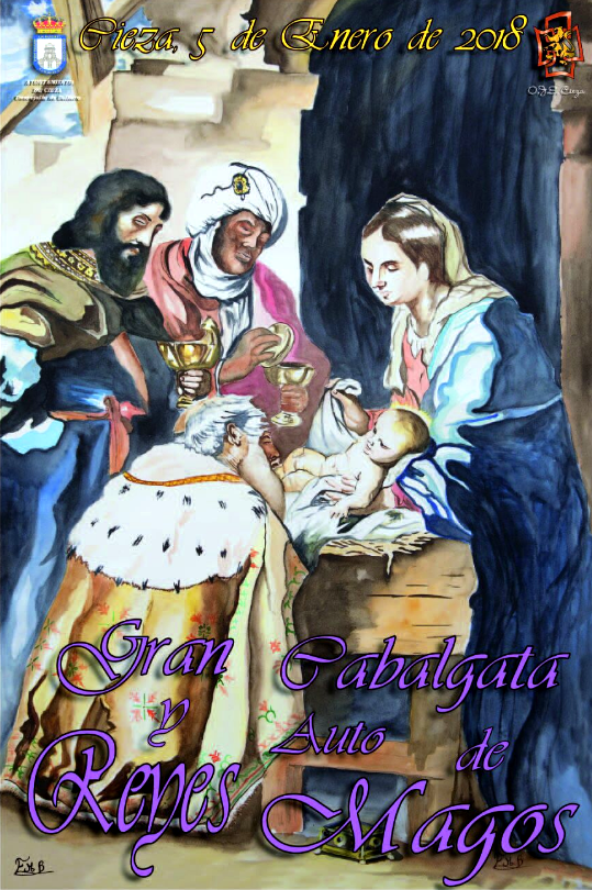 Diseño del Cartel de la cabalgata de Reyes Magos de la Oje de Cieza.