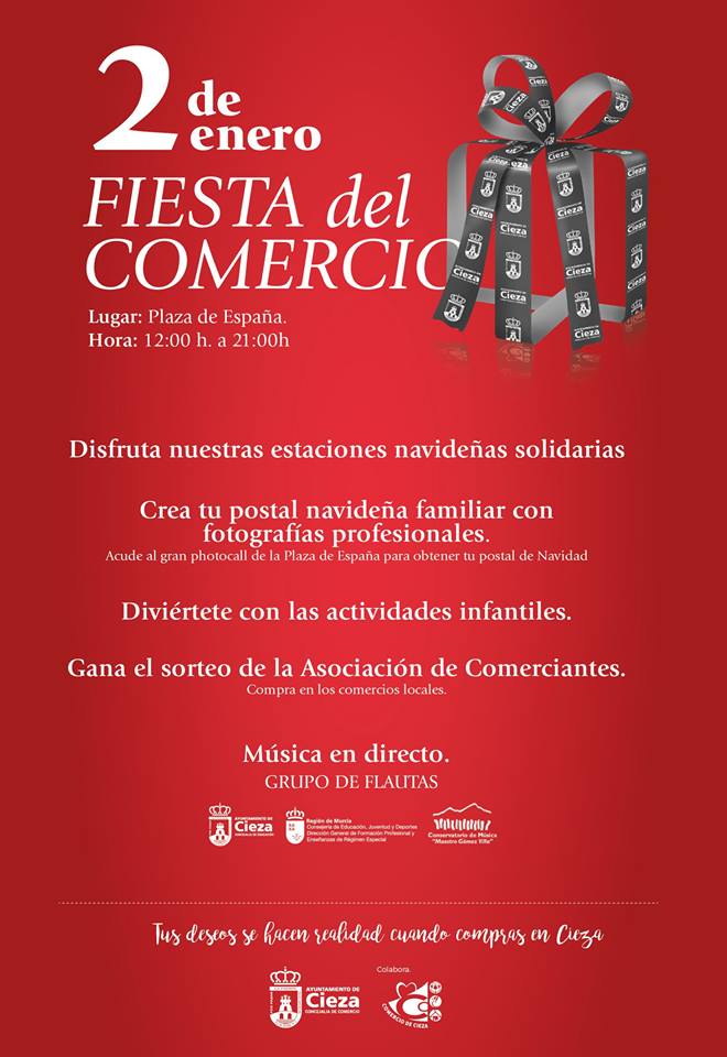Imagen del Cartel de la fiesta del comercio en Cieza.