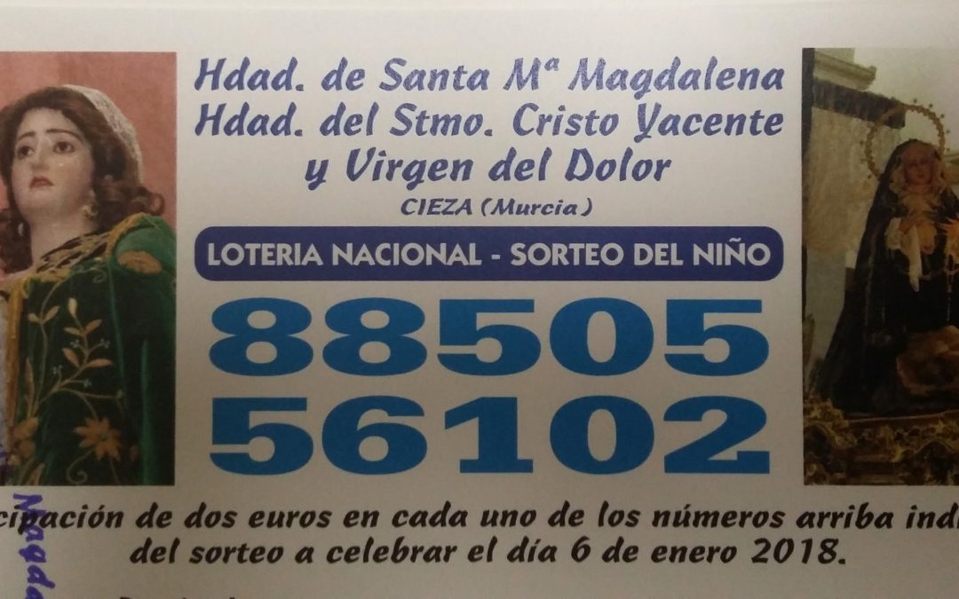 La Hermandad Santa María Magdalena informa sobre el pago de las participaciones de lotería