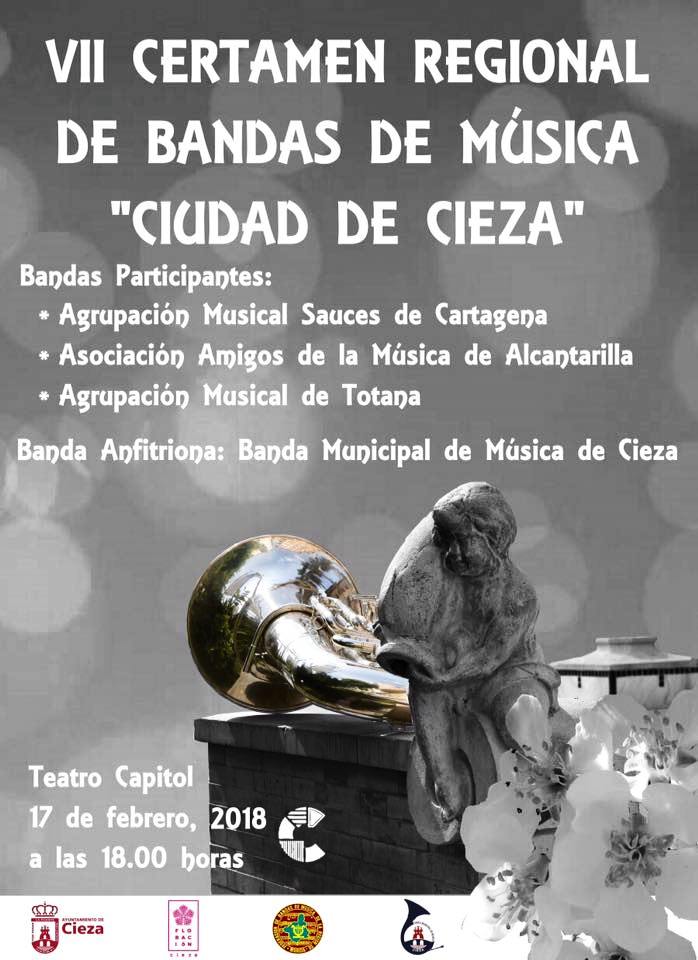 Foto del Cartel del Certamen Regional de Bandas de Música en Cieza.