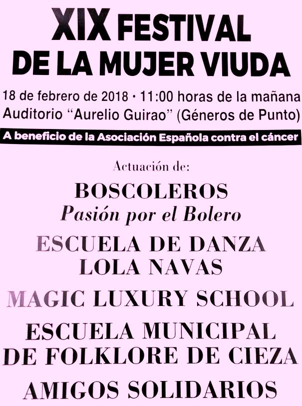 Foto del Cartel del Festival de la Mujer Viuda en Cieza