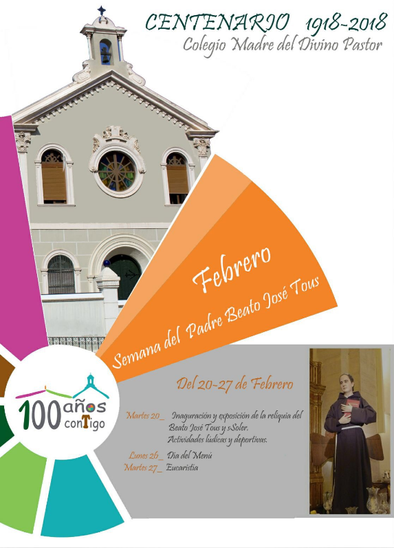 Imagen del Cartel del Centenario del Colegio Divinas Pastoras de Cieza.