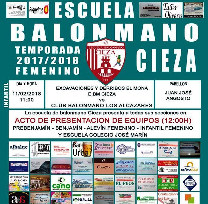 Acto de presentación de las secciones del Club Escuela Balonmano de Cieza