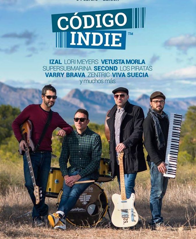 Cartel del concierto de Código Indie en Aristogatos Coffee de Cieza.