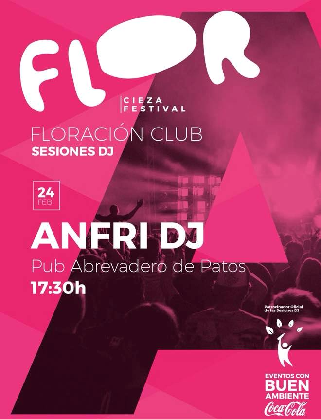 Cartel del primero concierto de Floración Club en Cieza.