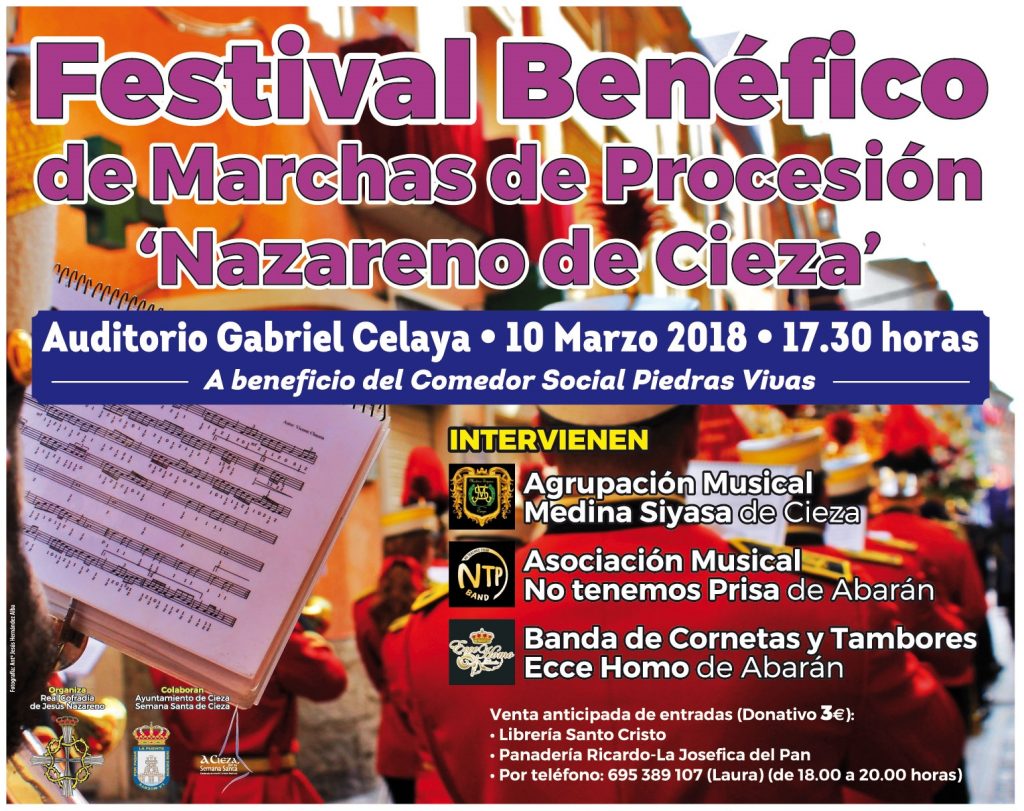 Montaje del Cartel del Concierto Solidario Nazareno de Cieza.