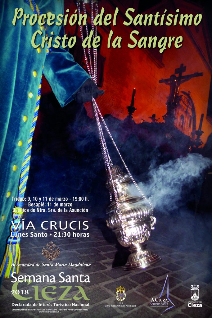 Cartel del Via Crucis 2018 al Cristo de la Sangre de Cieza.