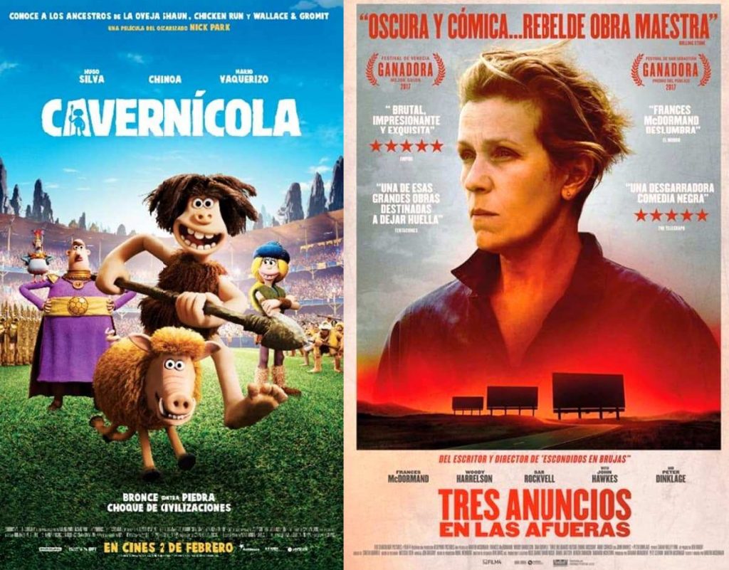 Montaje del Cartel de las películas del Auditorio Aurelio Guirao de Cieza.