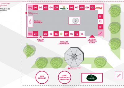 Imagen del Mapa de los Restaurantes y expositores en SaborArte Feria Gastronomía de Cieza.