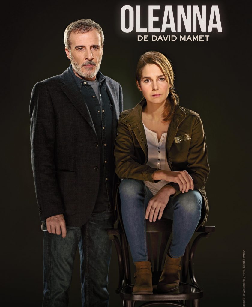 Imagen del Cartel de Teatro con la obra ‘Oleanna’ con Fernando Guillen Cuervo y Natalia Sánchez en Cieza.