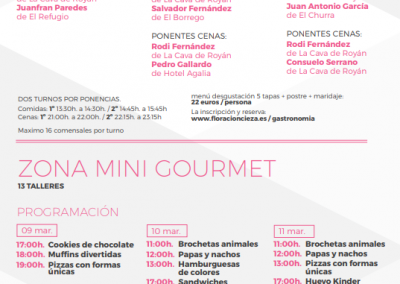 Programa de la feria SaborArte Feria Gastronomía de Cieza, página 2.