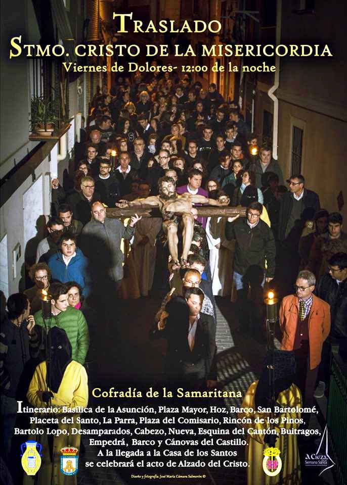 Imagen del cartel del Traslado del Cristo de la Misericordia de Cieza.