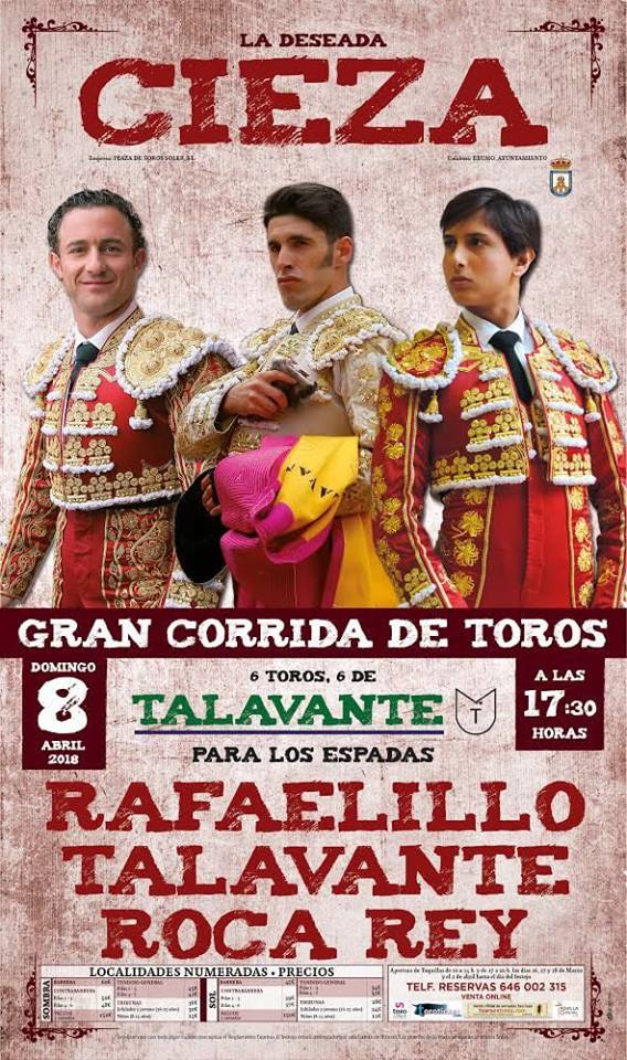 Cartel de la Corrida de Toros por Primavera en Cieza.