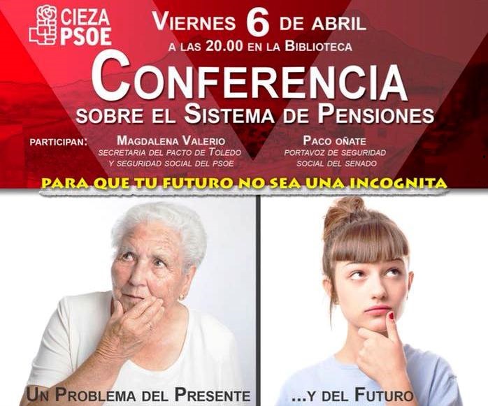 Conferencia sobre el sistema de pensiones en la Biblioteca Municipal Padre Salmerón de Cieza