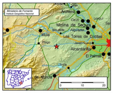 Cieza siente un movimiento sísmico sin daños con epicentro en Albudeite