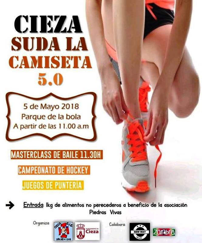 Cartel de Cieza Suda la Camiseta que organiza la OJE.