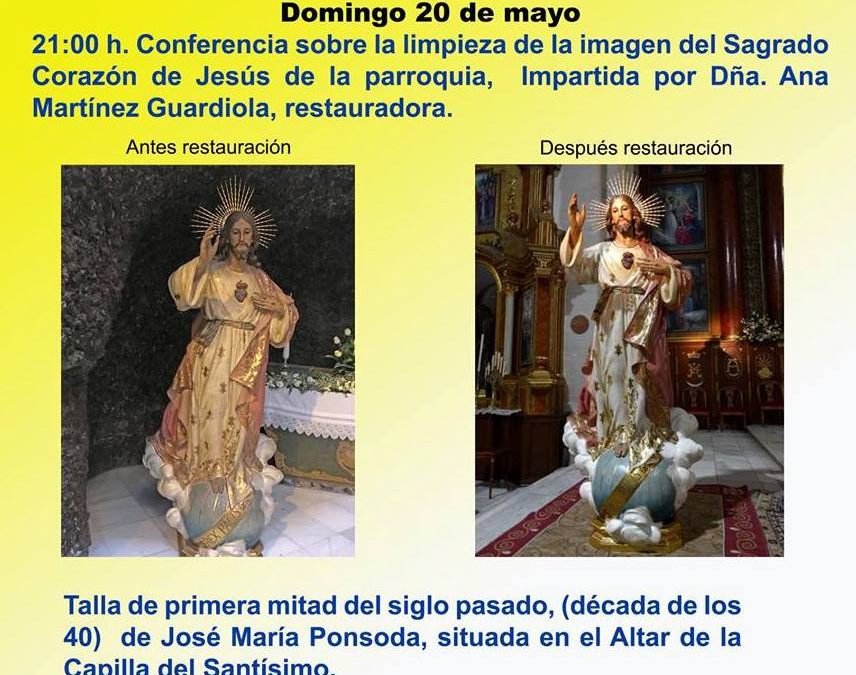 Charla sobre la limpieza de la imagen del Corazón de Jesús de José María Ponsoda