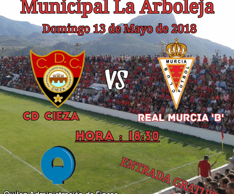 El C.D. Cieza se enfrenta este domingo en la Arboleja al Real Murcia Imperial