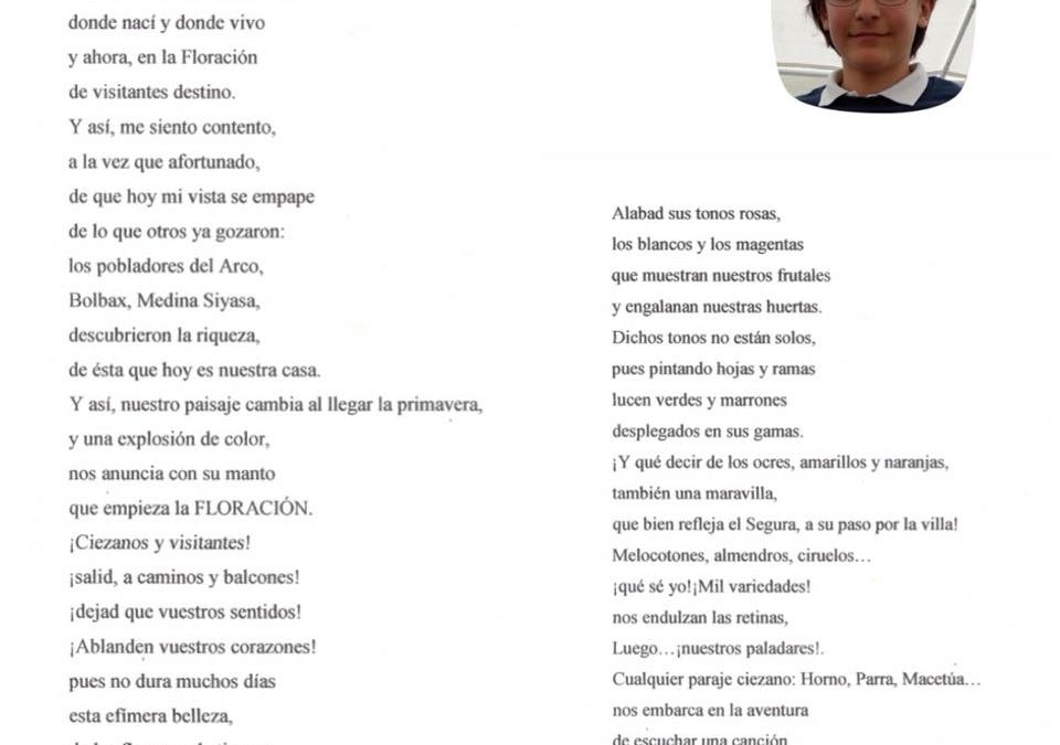 José Luis Melgarejo Molina gana el I Concurso de Poesía ‘La Floración’ de Cieza