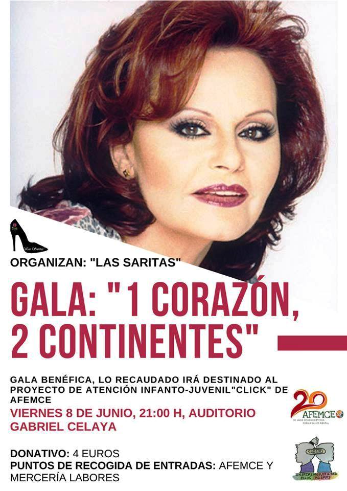 Cartel con la información de la gala benéfica en Cieza.