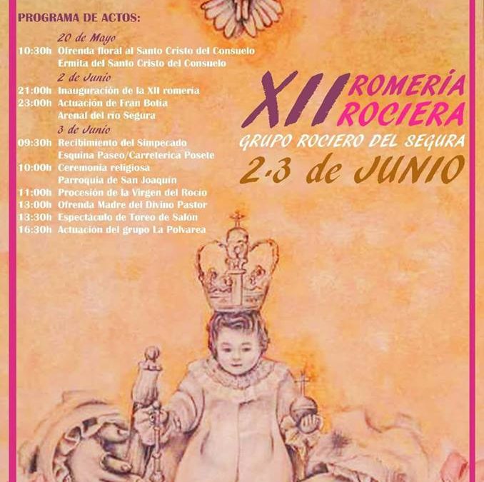 Inauguración de la XXII Romería Rociera en Cieza, y su posterior encendido de luces