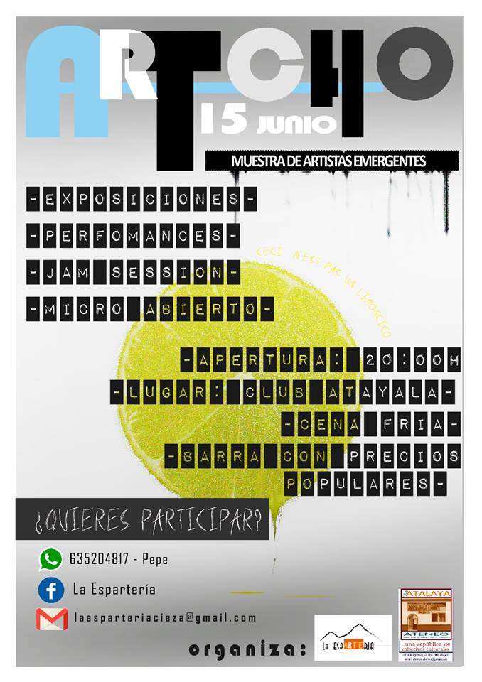 Cartel presentación de la actividad organizada por la Esparterïa en Cieza.