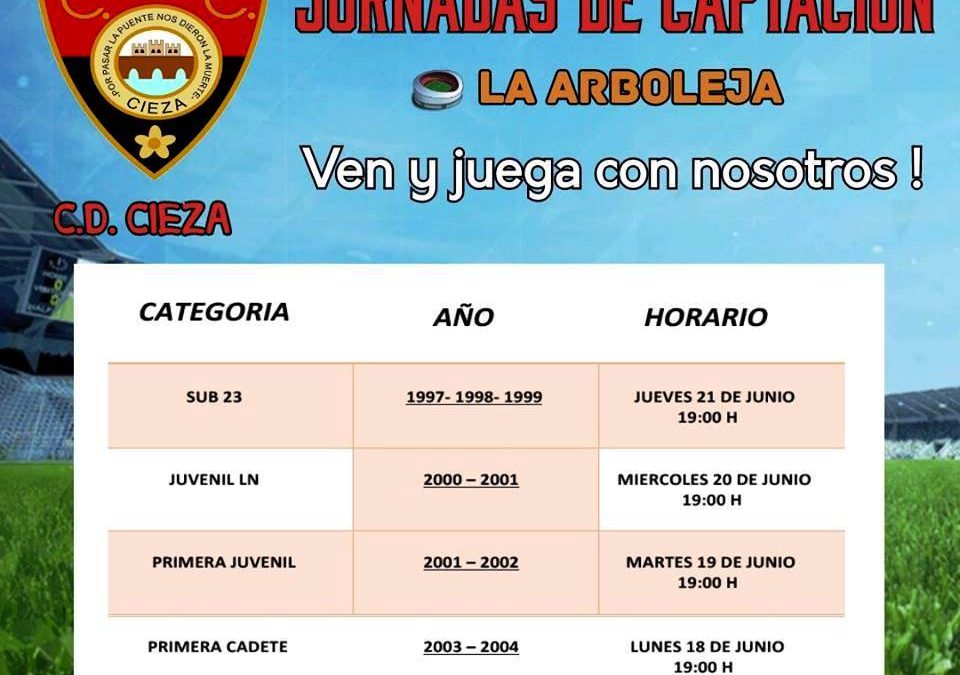 El Club Deportivo Cieza lanza unas jornadas de captación de jugadores