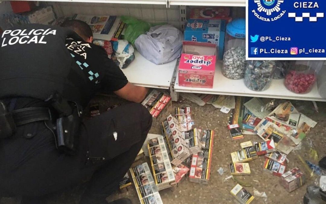 Incautadas 373 cajetillas de tabaco por la Policía Local de Cieza