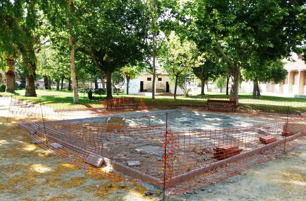 Las obras del Parque Príncipe de Asturias de Cieza continúan a buen ritmo